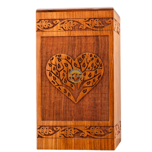 Handcrafted Ocean Wave Resin & Natural Wood Cremation Urn Blue Epoxy Ashes Box Artistic Funeral <b>Memorial</b> <b>Keepsake</b> by AYAANS - Product Image 1