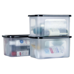 Multipurpose Brass Rectangular <b>Stackable</b> Classic Design Wedding <b>Storage</b> <b>Container</b> Box Combo Transparent Boxes for Jewellery - Product Image 3