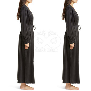 Bata de Dormir de Seda de Lujo para Mujer, Túnica de Satén Elegante, Ropa de Dormir Personalizada, Venta al por Mayor, Suministro Directo de Fábrica - Product Image 4