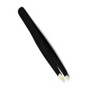 Pince à épiler professionnelle en acier noir de précision, à pointe inclinée, pour l'épilation, outil de maquillage et de beauté pour le façonnage des sourcils et le soin du visage - Product Image 3