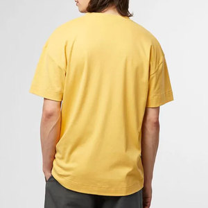 T-shirt en coton noir pour homme, coupe classique, col rond, manches courtes, jersey uni décontracté, design avec logo sur le devant - Product Image 5