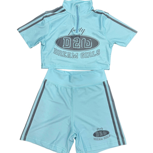 Summer Unisex Oversize T-Shirts Shorts Polyester/Cotton Breathable <b>Lightweight</b> High Quality Custom Printing Logo Suit - Product Image 1