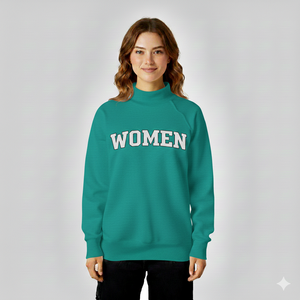 Nouveau style 2026 – Pull long à col montant pour femme, doublé, tricoté, uni, imprimé, avec broderie sur le devant, pour l'hiver et l'automne - Product Image 1