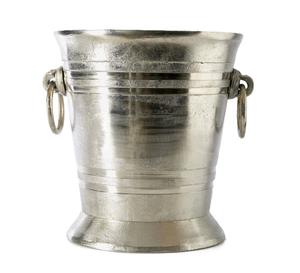 Enfriador de Vino y Cerveza de Aluminio Fundido Hecho a Mano, Cubo de Hielo Redondo con Asa para Bodas, Fiestas y Celebraciones - Product Image 2