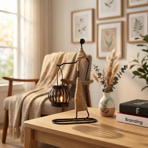 <b>Black</b> African Woman Candle Table Decorations Nordic Home Decor Metal Iron <b>Lanterns</b> and Candle Jars Candlestick Candle Holder UO - Product Image 2