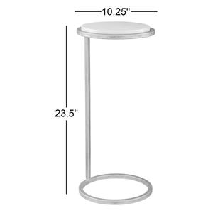 Mesa Auxiliar Minimalista y Elegante con Superficie Redonda Elevada y Base Abierta en Forma de Anillo, Ideal para Habitaciones y Bares - Product Image 5