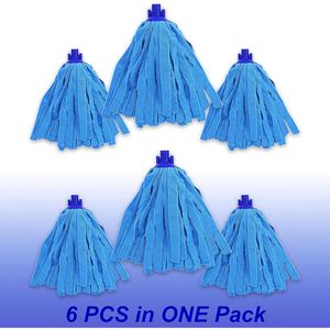 6 pezzi di ricambio per scopa in microfibra blu, compatibili con tutti i manici per scopa con filettatura standard da 0,8 pollici di diametro - Product Image 4