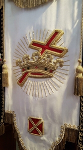 Custom Knights Templar Masonic <b>Banner</b> Hand Embroidered Gold Bullion Silk Regalia <b>Banner</b> - Product Image 5