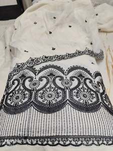 Tela de bordado de secuencia premium para ropa de moda femenina, prendas de diseñador, vestidos de fiesta, caftanes, abayas, ropa de novia - Product Image 3