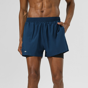 Pantalones Cortos Deportivos de Doble Capa Personalizados para Hombre, Pantalones Cortos Transpirables y Elásticos para Correr, Maratón, Entrenamiento, Anti-fricción - Product Image 2
