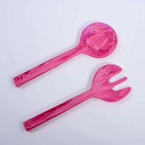 Ensemble de cuillères et fourchettes à salade en résine écologique, lavage à la main uniquement, vaisselle, ustensiles de cuisine, au meilleur prix - Product Image 5