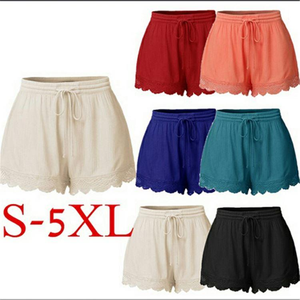 Nuevos Pantalones Cortos Deportivos de Cintura Alta para Mujer, Color Sólido, Estilo Europeo y Americano, con Banda en la Cintura - Product Image 6