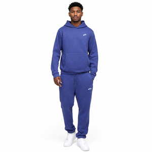Survêtement Homme Personnalisé en Coton Molletonné, Ensemble Deux Pièces à Capuche, Streetwear Automne Hiver, Logo Frontal, Fabricant - Product Image 1