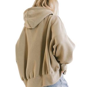เสื้อสเวตเตอร์มีฮู้ดสำหรับผู้หญิง ผ้าฝ้าย/ใยไผ่คุณภาพสูง ทออย่างดี ระบายอากาศได้ดี ไม่ยับง่าย ทรงโอเวอร์ไซส์ สวมใส่สบาย เหมาะสำหรับฤดูหนาว - Product Image 6