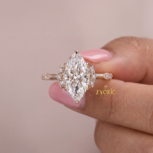 Anillo de Compromiso de Plata de Ley con Diamante Cultivado en Laboratorio, Estilo Vintage de Lujo, Inspirado en un Anillo Antiguo Único, para Aniversario de Bodas - Product Image 3