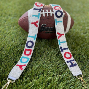 Accesorio para el Día del Partido de Fútbol Americano de los Oklahoma Boomer Sooners: Correa para Bolso con Cuentas y Diseño Hotty Toddy, Ajustable, Bordado - Product Image 1