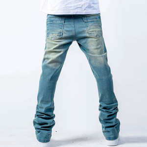 OEM ODM <b>Men</b> Fashion Ripped <b>Jeans</b> Casual Distressed Denim Pants Slim Fit Streetwear Stylish Vintage Wash Comfortable <b>Trousers</b> - Product Image 3