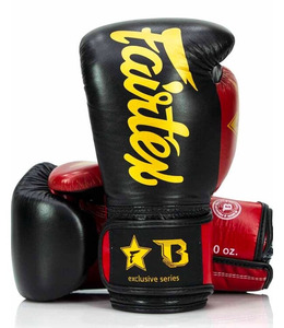ถุงมือฝึกซ้อม Fairtex หนังพรีเมียม พร้อมสายรัดข้อมือปรับได้ บุแผ่นรองป้องกัน สำหรับการฝึกซ้อมฟิตเนส ซ้อมมวย และการฝึกซ้อมในยิม - Product Image 1