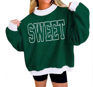 Sweat-shirt Marp Om personnalisé à col montant, imprimé lettres et carreaux gingham, épais, respirant, unisexe, style streetwear automne/hiver - Product Image 2