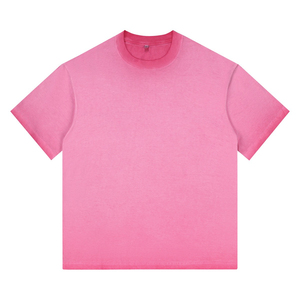 T-shirt Homme Oversize Personnalisé en Coton Épais, Style Vintage Délavé à l'Acide, Col Rond, Manches Courtes, Streetwear - Product Image 2