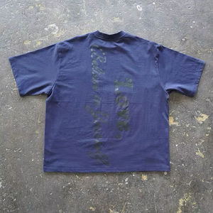 ผู้ผลิตเสื้อยืดทรงบ็อกซี่ผ้าฝ้ายพิมพ์ลายซิลค์สกรีน 3 มิติ แบบกำหนดเอง เนื้อผ้าหนา ระบายอากาศได้ดี แห้งเร็ว ป้องกันรอยยับ เหมาะสำหรับฤดูร้อน - Product Image 4