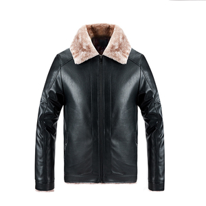 Men's PU Leather <b>Jacket</b> Slim Fit Turn-down Collar Single Button Solid Color Waterproof <b>Smart</b> <b>Casual</b> Autumn Wear Boho/Western - Product Image 1