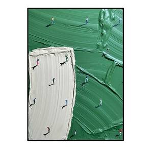 <span class=keywords><strong>Pintura</strong></span> al Óleo Moderna Hecha a Mano, Arte <span class=keywords><strong>de</strong></span> Pared en Lienzo Texturizado 100% Pintado a Mano, Paisaje Marino Verde con Espesor, Póster Abstracto 3D, 2026 - Product Image 2