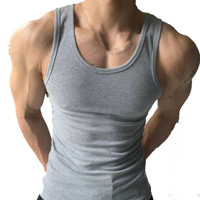 Débardeur côtelé de haute qualité, personnalisé, ajusté, en coton côtelé, pour hommes, pour la gym, l'entraînement, le streetwear, t-shirt sans manches personnalisé