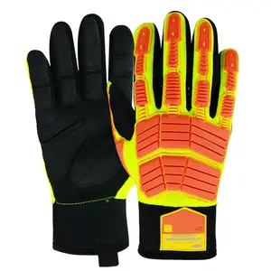 High-Vis Level 5 Schnitt beständige Handschuhe Hoch leistungs schutz Schlag feste Öl-und Gas sicherheits handschuhe