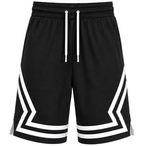 <b>Men</b> Customized Black Basketball <b>Shorts</b> with <b>White</b> Geometric Side Panels Breathable Mesh Athletic Training Gym Sports <b>Shorts</b> - Product Image 1