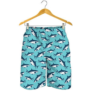 Shorts de bain imprimés 3D avec motif de requins de dessin animé pour hommes, shorts de plage mignons à motifs d'animaux pour enfants, shorts de bain à séchage rapide pour l'été, shorts de surf - Product Image 4
