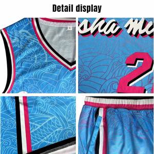 Conjunto de Pantalones Cortos Deportivos Transpirables Personalizados para Equipos de Baloncesto Escolares y de Club, Camisetas de Baloncesto de Secado Rápido con Marca Personalizada - Product Image 6