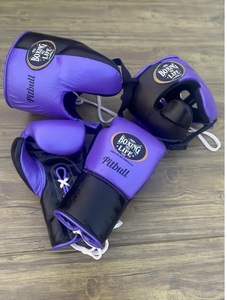 Custom Made Professional No Boxing No Life Purple and Blue Sparring Set Including Boxing <b>Gloves</b> - Headgear - Groin Guard - Product Image 6