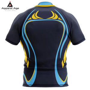 เสื้อรักบี้รุ่นใหม่ล่าสุด ดีไซน์ทันสมัย ระบายอากาศได้ดี สวมใส่สบาย รับผลิตตามสั่ง สีสันปรับแต่งได้ บริการ OEM - Product Image 5
