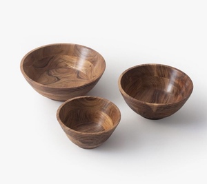 Eco Friendly Wooden Chip and Dip Bowl Enamel <b>Sticker</b> Decorative Snacks Nuts Dates Serving Bowl Arabic Calligraphy Candy Bowls - Product Image 5