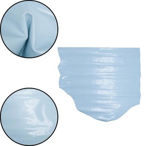 Cuir de vachette verni bleu clair, variante brillante, matériau pour la confection de portefeuilles, sacs à main, chaussures, pochettes, travaux manuels en cuir DIY - Product Image 2