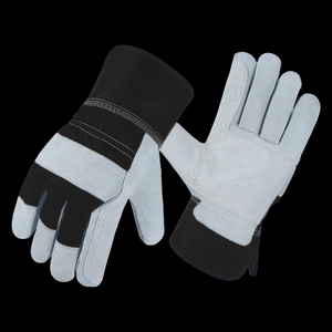 Gants de travail de sécurité industriels haut de gamme en cuir de vachette pleine fleur à double paume, flexibles et résistants à l'abrasion, pour le travail - Product Image 6