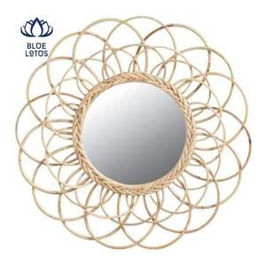 CUSTOMER APPROVED 2026 Rattan Mirror Woven <b>Frame</b> Wall Decor Increase Space Illusion And Upgrade Wall Decoration For Cafe - Product Image 6