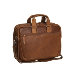 Vintage Brown Leather Laptop <b>Briefcase</b> for Men Premium Executive Office Bag with Spacious Multi Compartment Design - Product Image 1