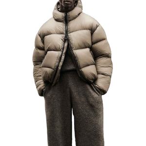 เสื้อแจ็คเก็ตพัฟเฟอร์บุหนาสำหรับผู้ชาย ใส่ได้ทั้งภายนอกและภายใน ขนาดใหญ่พิเศษ แขนถอดได้ กันน้ำ กันลม มีฮู้ด สีสันเข้ากัน - Product Image 6