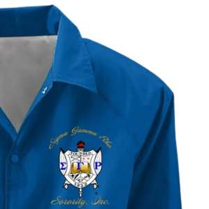 Veste coupe-vent légère personnalisée Sigma Gamma Rho Greek Crossing Line pour sororité, veste zippée décontractée et sportive - Product Image 2
