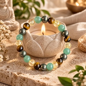 Bracelet en Pyrite Naturelle, Œil de Tigre, Aventurine Verte et Citrine – Bijoux en Cristal de Guérison pour la Richesse et l'Abondance – Vente en Gros - Product Image 3