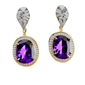 Pendientes de gota de plata esterlina 925 vintage hechos a mano, joyería natural chapada en oro de 18 quilates para mujer, venta al por mayor - Product Image 1