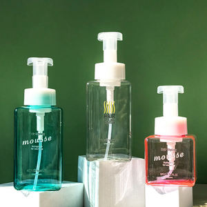 Flacon en mousse avec impression sérigraphique, couleur et logo personnalisés, rechargeable, 250 ml, 450 ml, carré, PETG, gel douche, savon pour les mains, emballage cosmétique - Product Image 2