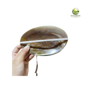 Plateau à bibelots classique fait main en nacre incrustée d'or, assiette en coquillage naturel doré, porte-savon de luxe écologique pour chambre à coucher - Product Image 4