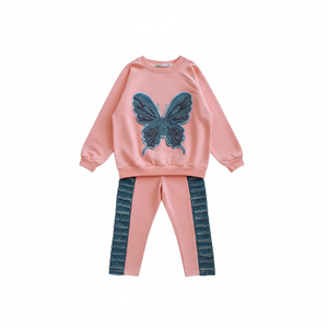 ชุดเซ็ตสตรีทแวร์ผู้หญิงสองชิ้น เสื้อครอปท็อปและกางเกงจ็อกเกอร์ พิมพ์ลายกราฟิกตามสั่ง ชุดวอร์มแฟชั่นขายส่ง ชุดคอร์ดเซ็ต - Product Image 5