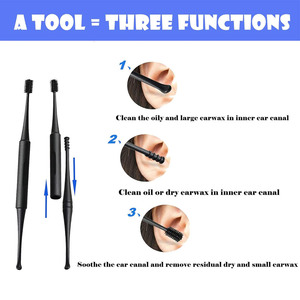 Kit de Limpieza de Oídos de Acero Inoxidable SAAR GLOBAL SURGICAL, Cepillo, Hisopos de Algodón, Herramientas Multifuncionales de Precisión, Cuidado Portátil - Product Image 2