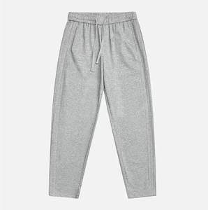 Pantalon de jogging décontracté en tricot noir pour homme, coupe classique, couleur unie - Product Image 5