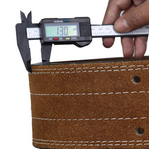 Cinturones de Gimnasio de Cuero Genuino Marrón de Doble Hebilla para Sentadillas, Peso Muerto, Entrenamiento de Fuerza, Levantamiento de Pesas y Powerlifting - Product Image 4