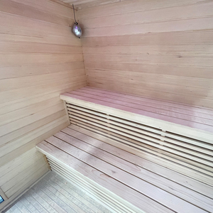 Sauna Tradizionale Personalizzata per 4-6 Persone, Grande, in Ferro e <span class=keywords><strong>Legno</strong></span> Nero con Stufa, per Esterni - Product Image 5